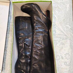 Sam Edelman Serephina Black Leather Boots US 7.5M